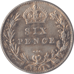 1901 SIXPENCE ( EF ) - Sixpence - Cambridgeshire Coins