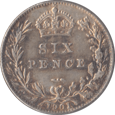 1901 SIXPENCE ( EF ) - Sixpence - Cambridgeshire Coins