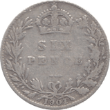 1901 SIXPENCE ( FINE ) 9 - Sixpence - Cambridgeshire Coins