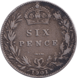1901 SIXPENCE ( GF ) - Sixpence - Cambridgeshire Coins
