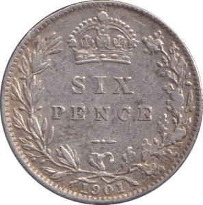 1901 SIXPENCE ( GVF ) - Sixpence - Cambridgeshire Coins