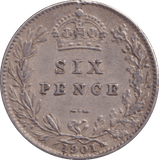 1901 SIXPENCE ( VF ) - Sixpence - Cambridgeshire Coins