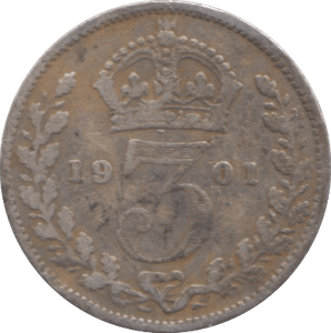 1901 THREEPENCE ( FINE ) 3 - Threepence - Cambridgeshire Coins