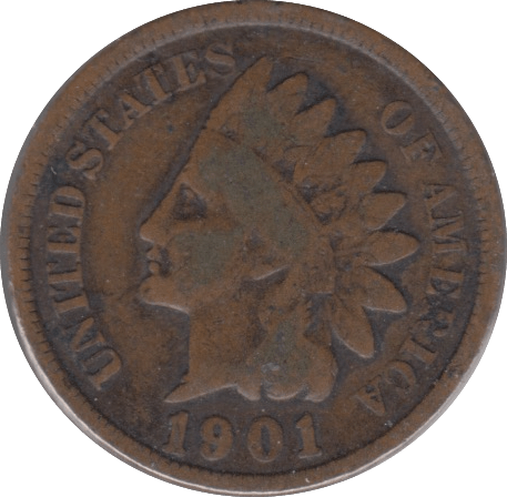 1901 USA ONE CENT - WORLD COINS - Cambridgeshire Coins