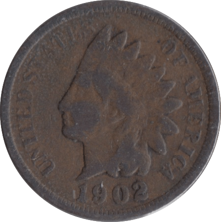 1902 1 CENT USA - WORLD COINS - Cambridgeshire Coins