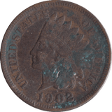 1902 1 CENT USA - WORLD COINS - Cambridgeshire Coins