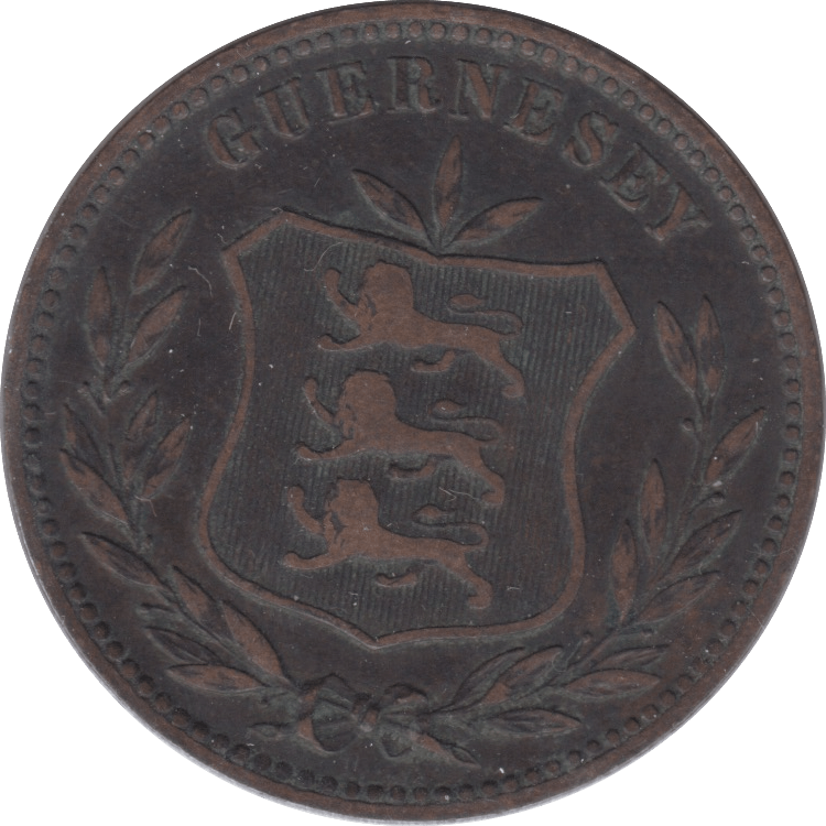 1902 8 DOUBLES GUERNSEY - WORLD COINS - Cambridgeshire Coins