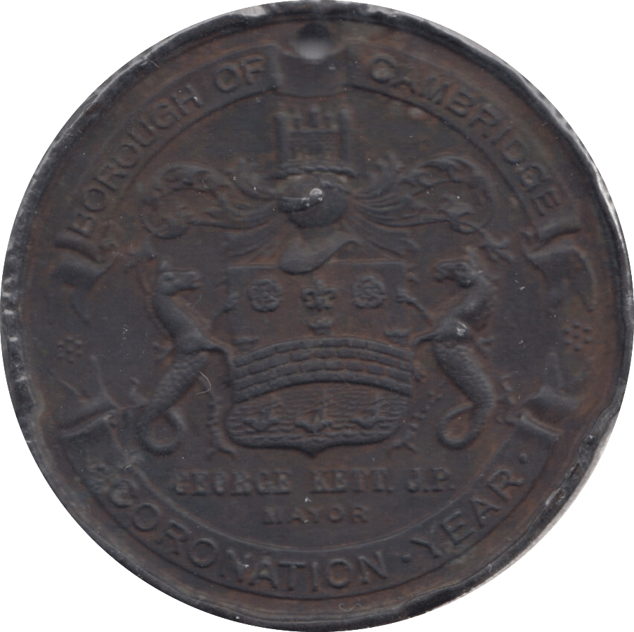 1902 BOROUGH OF CAMBRIDGE MEDALLION - MEDALLIONS - Cambridgeshire Coins