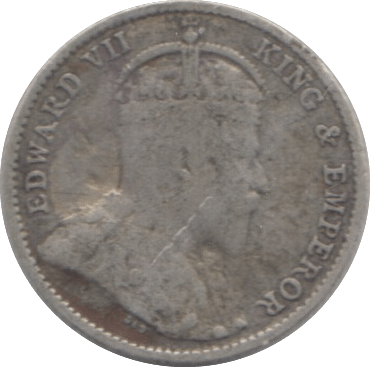 1902 CEYLON 10 CENTS - SILVER WORLD COINS - Cambridgeshire Coins