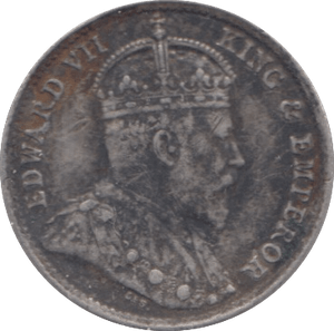 1902 CEYLON 10 CENTS - SILVER WORLD COINS - Cambridgeshire Coins