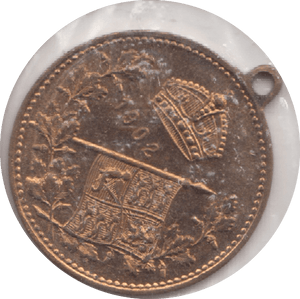 1902 CORONATION MEDAL - MEDALS - Cambridgeshire Coins