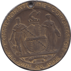 1902 CORONATION OF EDWARD VII COMMEMORATIVE MEDALLION - MEDALLIONS - Cambridgeshire Coins
