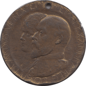 1902 CORONATION OF EDWARD VII COMMEMORATIVE MEDALLION - MEDALLIONS - Cambridgeshire Coins