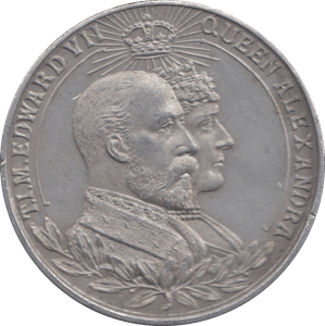 1902 CORONATION OF EDWARD VII COMMEMORATIVE MEDALLION - MEDALLIONS - Cambridgeshire Coins