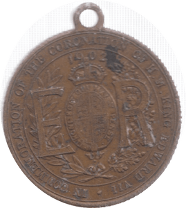 1902 CORONATION OF KING EDWARD VII MEDALLION - MEDALLIONS - Cambridgeshire Coins