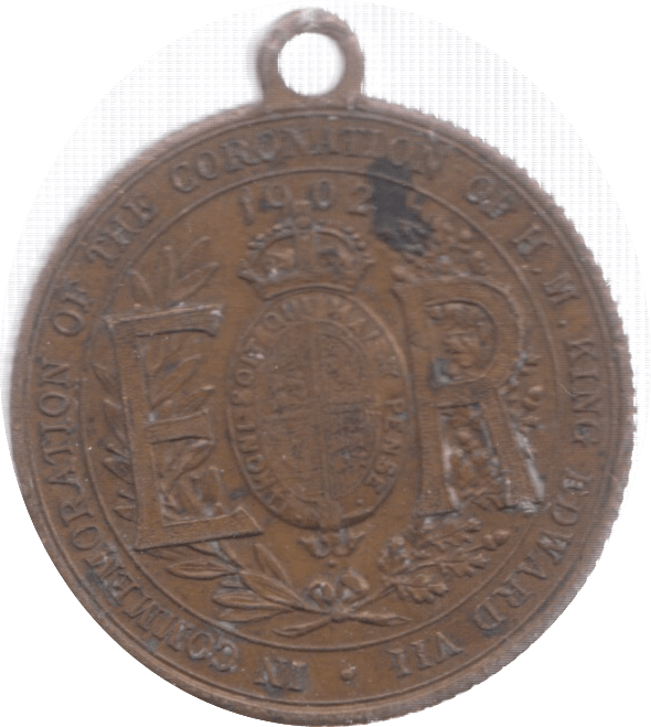 1902 CORONATION OF KING EDWARD VII MEDALLION - MEDALLIONS - Cambridgeshire Coins