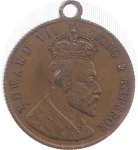 1902 CORONATION OF KING EDWARD VII MEDALLION - MEDALLIONS - Cambridgeshire Coins
