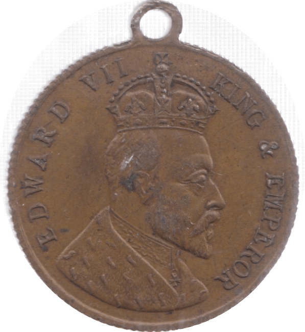 1902 CORONATION OF KING EDWARD VII MEDALLION - MEDALLIONS - Cambridgeshire Coins