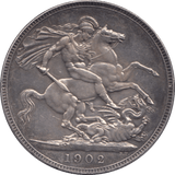 1902 CROWN ( EF ) - CROWN - Cambridgeshire Coins