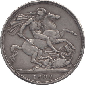 1902 CROWN ( VF ) B - Crown - Cambridgeshire Coins