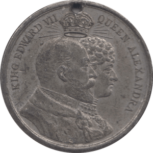 1902 EDWARD VII AND QUEEN ALEXANDRA MEDALLION - MEDALLIONS - Cambridgeshire Coins
