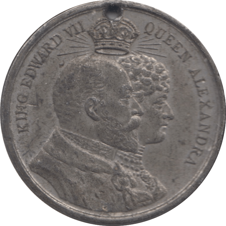 1902 EDWARD VII AND QUEEN ALEXANDRA MEDALLION - MEDALLIONS - Cambridgeshire Coins
