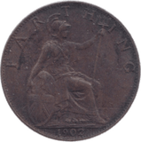 1902 FARTHING ( AUNC ) 18 - Farthing - Cambridgeshire Coins