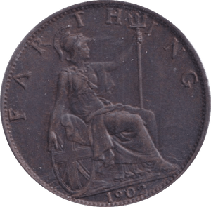 1902 FARTHING ( UNC ) - Farthing - Cambridgeshire Coins