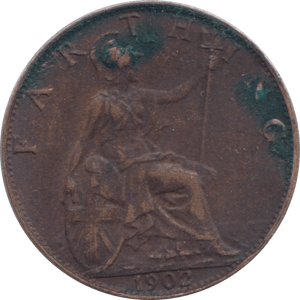 1902 FARTHING ( VF ) - Farthing - Cambridgeshire Coins