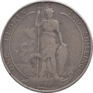 1902 FLORIN ( FINE ) 8 - Florin - Cambridgeshire Coins