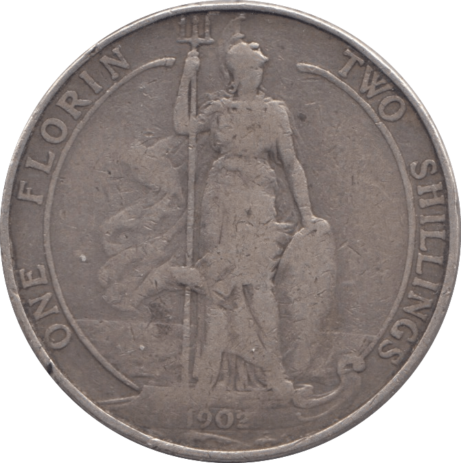 1902 FLORIN ( FINE ) 8 - Florin - Cambridgeshire Coins