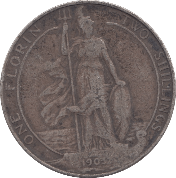 1902 FLORIN TONED ( FINE ) 3 - Florin - Cambridgeshire Coins