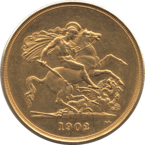 1902 GOLD FIVE POUND ( AUNC ) - GOLD FIVE POUNDS - Cambridgeshire Coins
