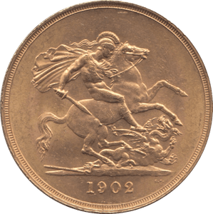 1902 GOLD FIVE POUND ( UNC ) - GOLD FIVE POUNDS - Cambridgeshire Coins
