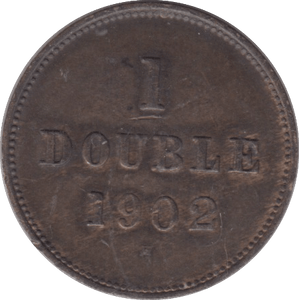 1902 GUERNSEY ONE DOUBLE - WORLD COINS - Cambridgeshire Coins