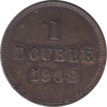 1902 GUERNSEY ONE DOUBLE - WORLD COINS - Cambridgeshire Coins