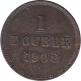 1902 GUERNSEY ONE DOUBLE - WORLD COINS - Cambridgeshire Coins