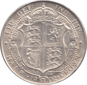 1902 HALFCROWN (AUNC) - Halfcrown - Cambridgeshire Coins