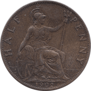 1902 HALFPENNY ( AUNC ) 2 - Halfpenny - Cambridgeshire Coins