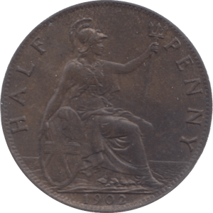 1902 HALFPENNY ( AUNC ) - Halfpenny - Cambridgeshire Coins