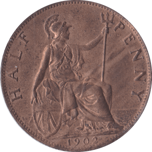 1902 HALFPENNY ( UNC ) B - Halfpenny - Cambridgeshire Coins