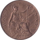 1902 HALFPENNY ( UNC ) B - Halfpenny - Cambridgeshire Coins