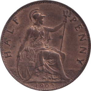 1902 HALFPENNY ( UNC ) - Halfpenny - Cambridgeshire Coins