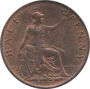 1902 HALFPENNY ( UNC ) - Halfpenny - Cambridgeshire Coins