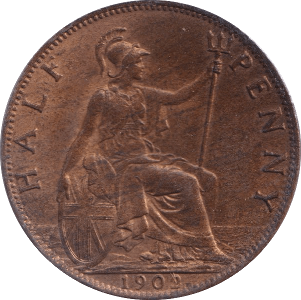 1902 HALFPENNY ( UNC ) - Halfpenny - Cambridgeshire Coins