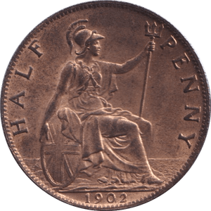 1902 HALFPENNY ( UNC ) - Halfpenny - Cambridgeshire Coins