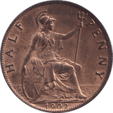 1902 HALFPENNY ( UNC ) - Halfpenny - Cambridgeshire Coins