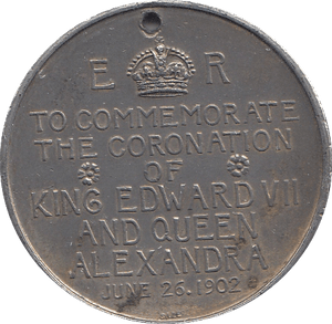 1902 KIND EDWARD VII AND QUEEN ALEXANDRA MEDALLION - WORLD COINS - Cambridgeshire Coins