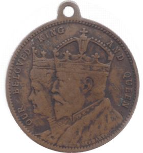 1902 KING AND QUEEN CORONATION MEDALLION - MEDALLIONS - Cambridgeshire Coins