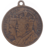 1902 KING AND QUEEN CORONATION MEDALLION - MEDALLIONS - Cambridgeshire Coins